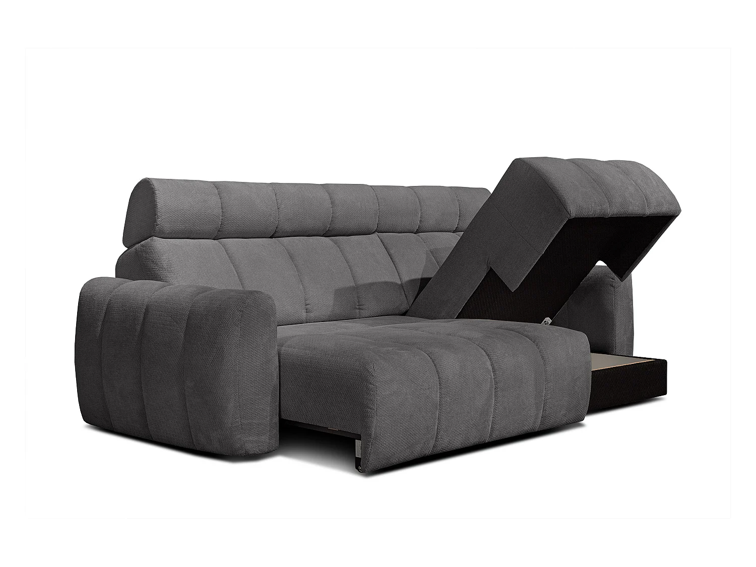 CANAPÉ D'ANGLE KIMI 3 places, tissu