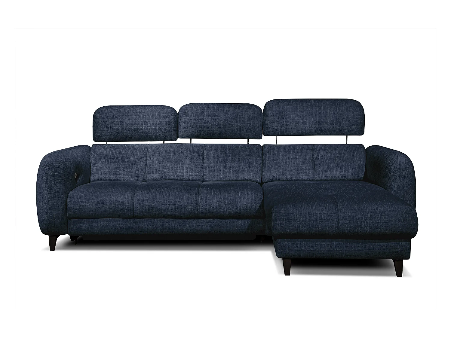 SVEN 3-Sitzer-Ecksofa, 1 Relax XL verstellbare Kopfstützen, navy blue