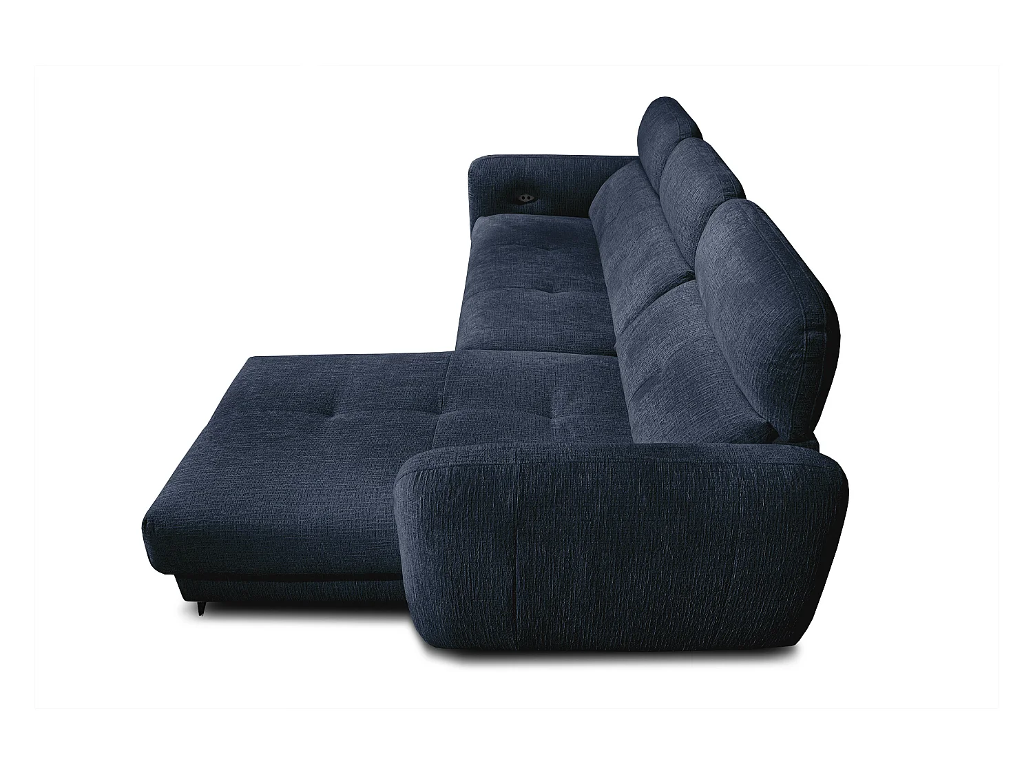 SVEN 3-Sitzer-Ecksofa, 1 Relax XL verstellbare Kopfstützen, navy blue