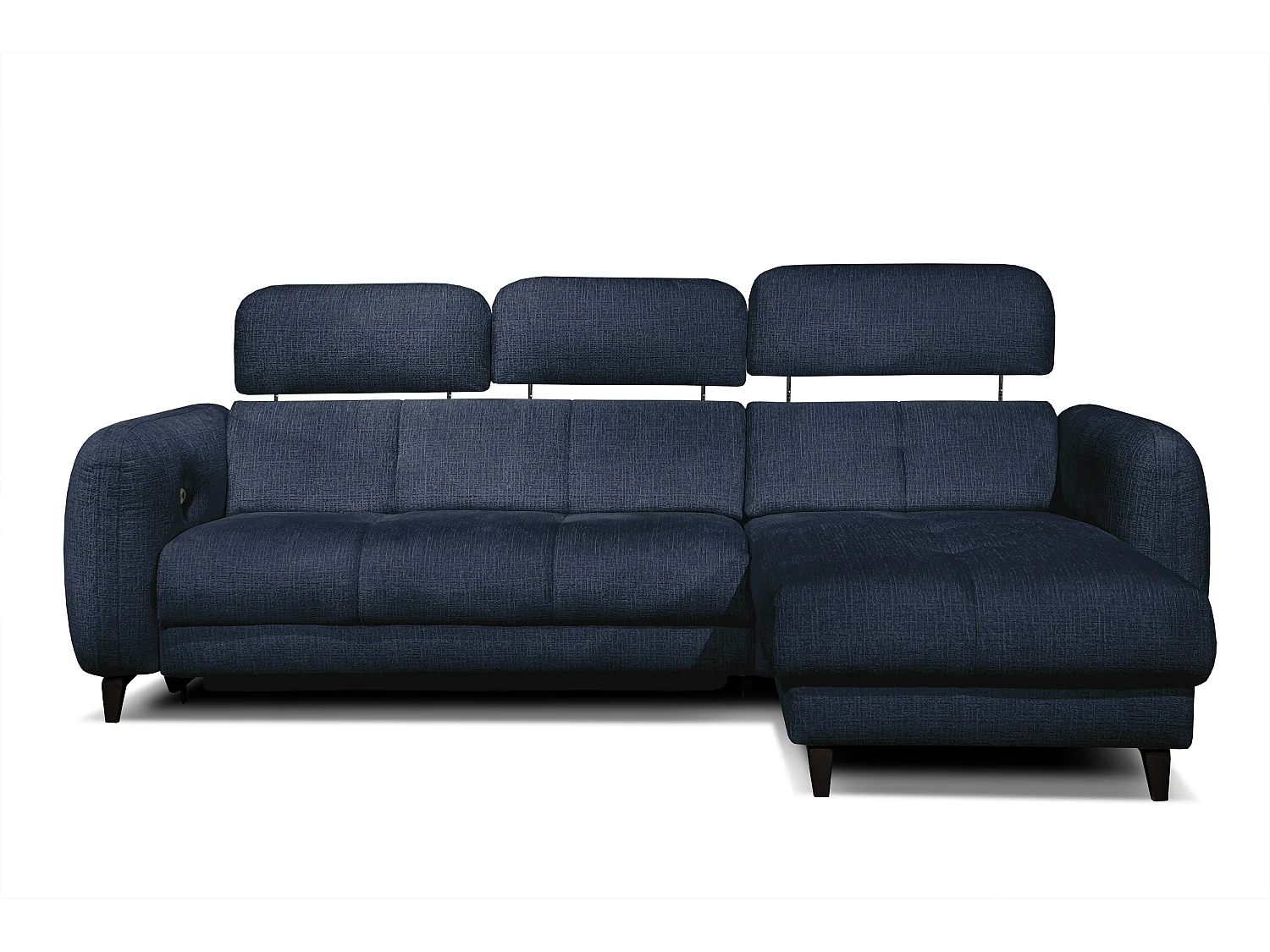 SVEN 3-Sitzer-Ecksofa, 1 Relax XL verstellbare Kopfstützen, navy blue