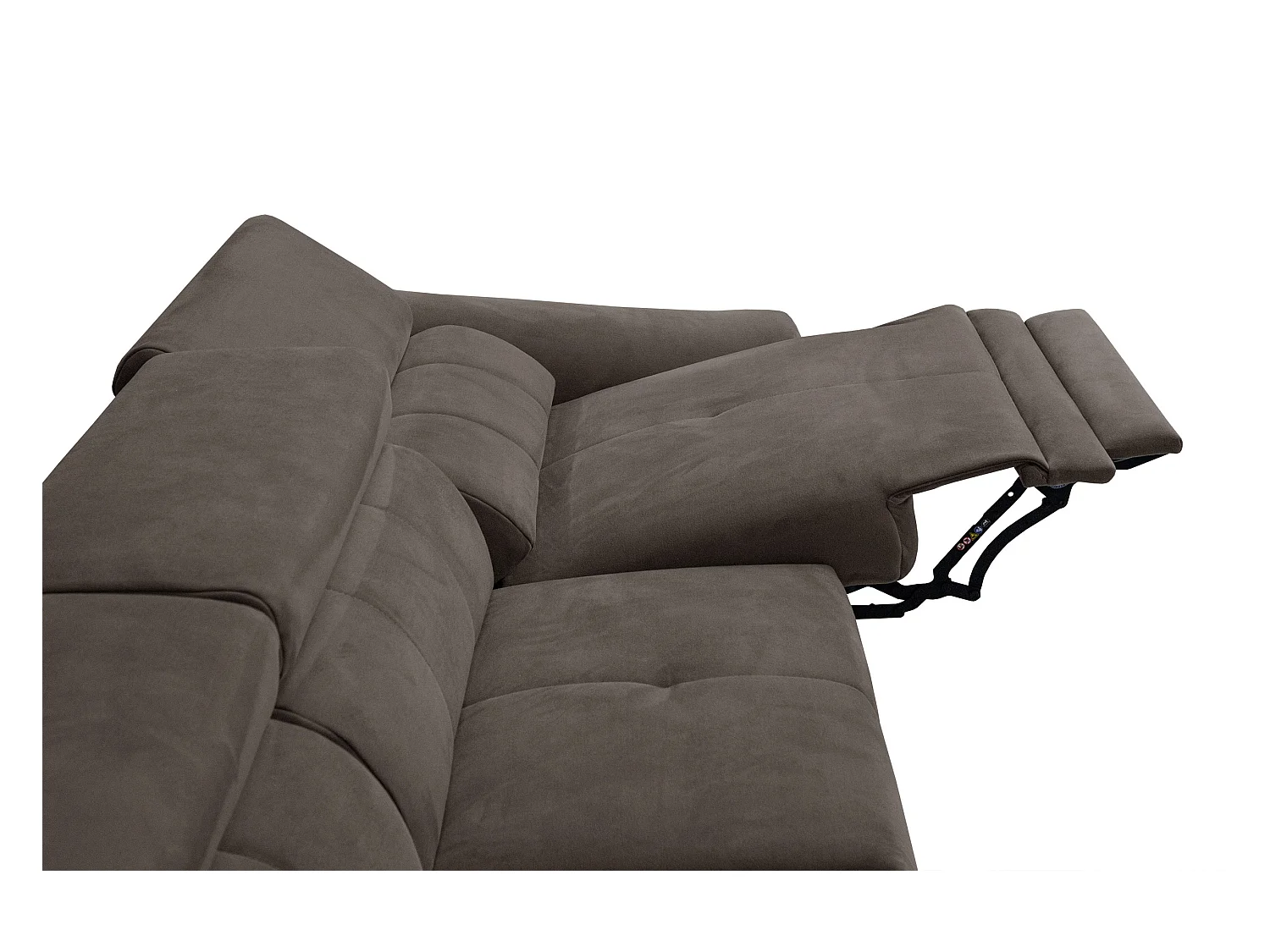 LARS 5-Sitzer-Ecksofa, 1 Relax, verstellbare Kopfstützen, taupe