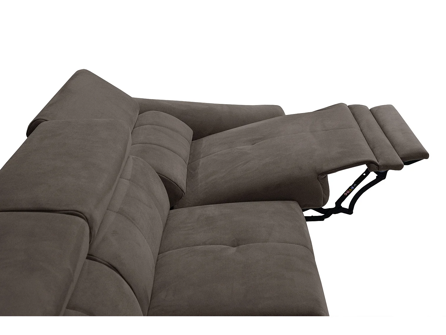 LARS 5-Sitzer-Ecksofa, 1 Relax, verstellbare Kopfstützen, taupe