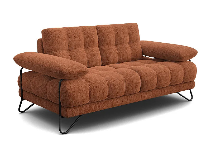 BUBBARA 2-Sitzer-Sofa, rostrot