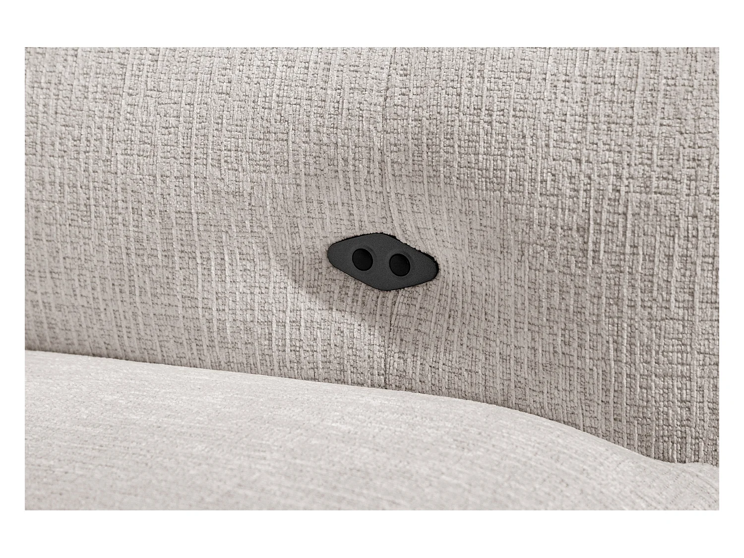 SVEN 3-Sitzer-Ecksofa, 1 Relax XL, verstellbare Kopfstützen, creme