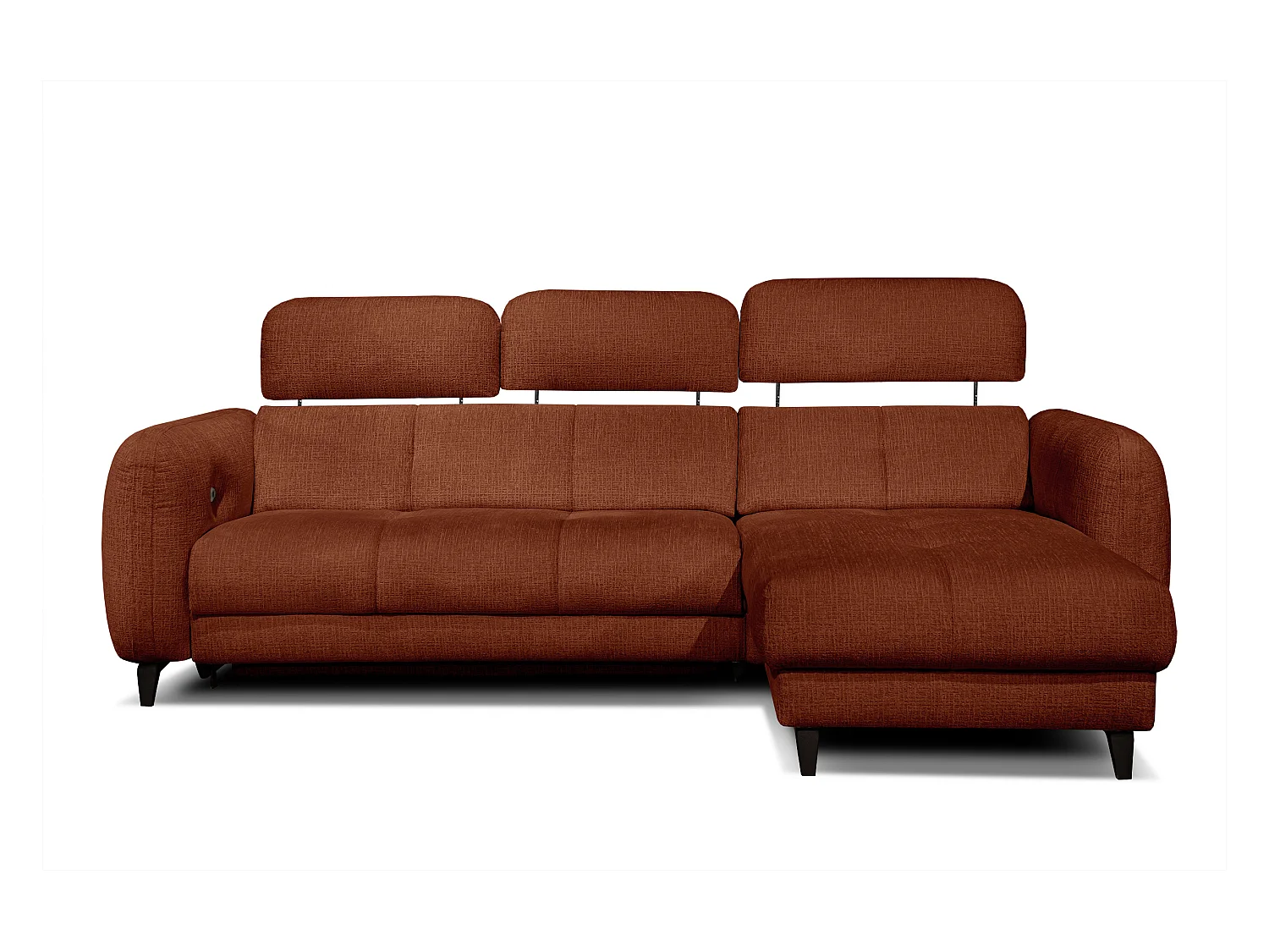 SVEN 3-Sitzer-Ecksofa, 1 Relax XL verstellbare Kopfstützen, rot