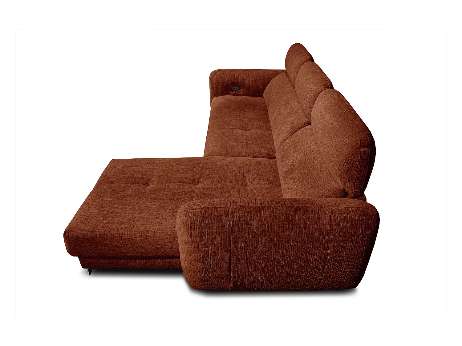 SVEN 3-Sitzer-Ecksofa, 1 Relax XL verstellbare Kopfstützen, rot