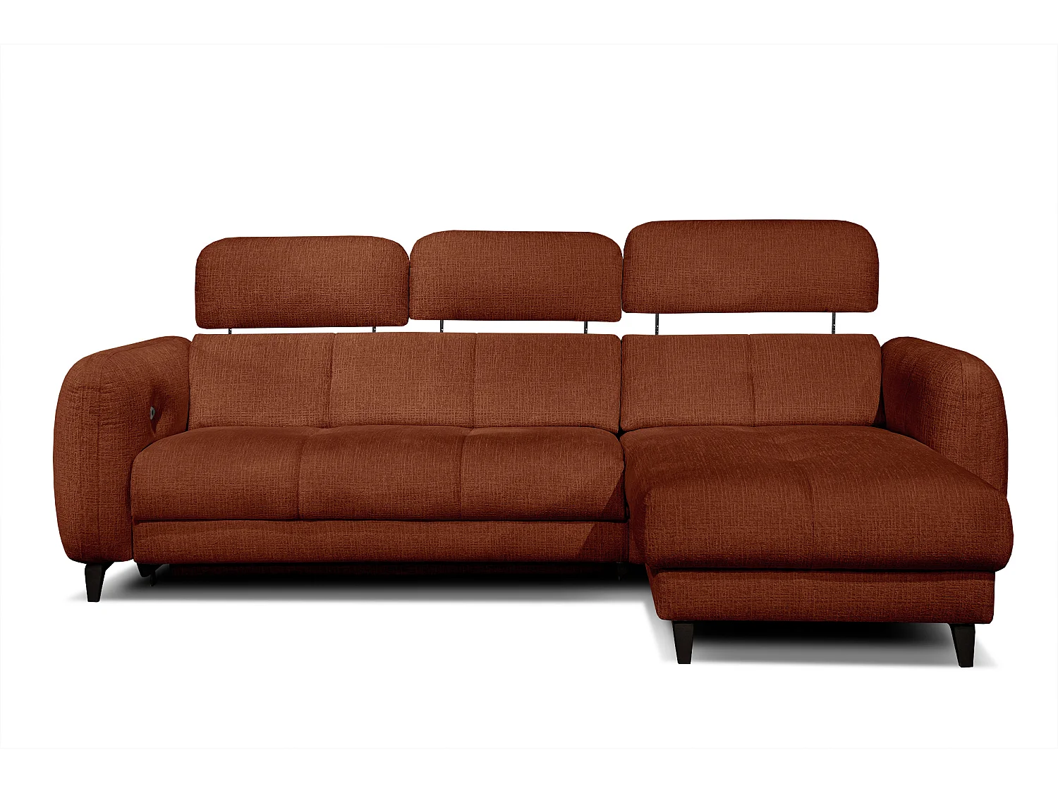 SVEN 3-Sitzer-Ecksofa, 1 Relax XL verstellbare Kopfstützen, rot