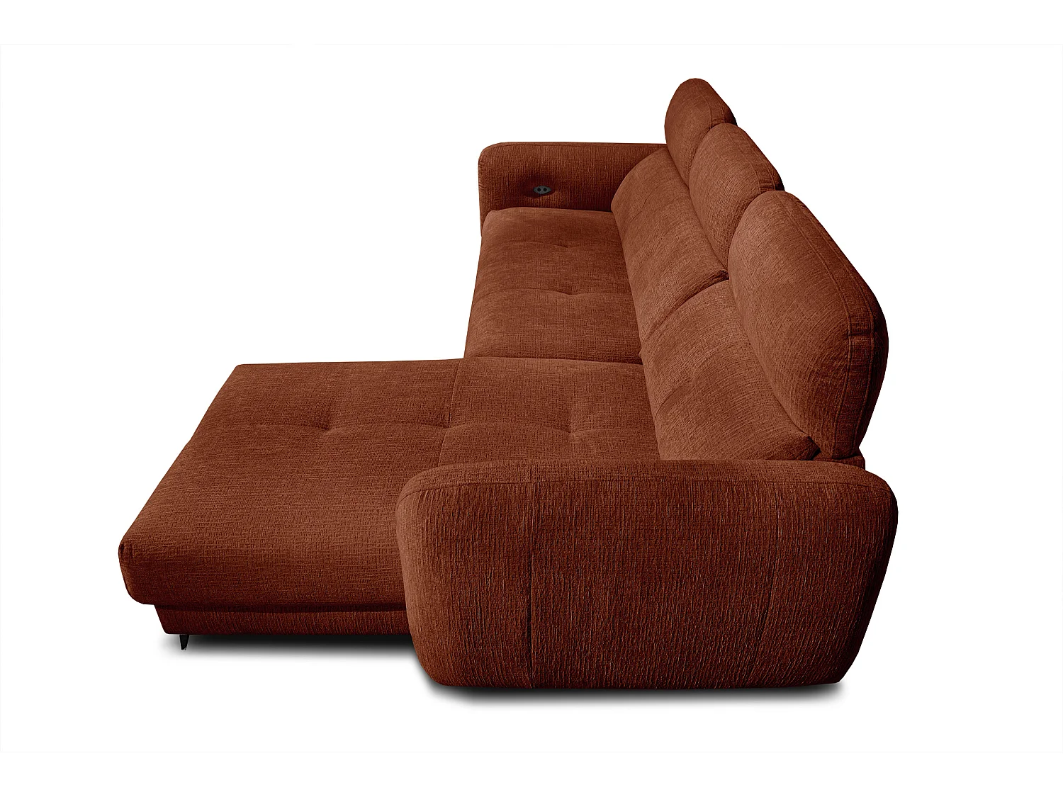 SVEN 3-Sitzer-Ecksofa, 1 Relax XL verstellbare Kopfstützen, rot
