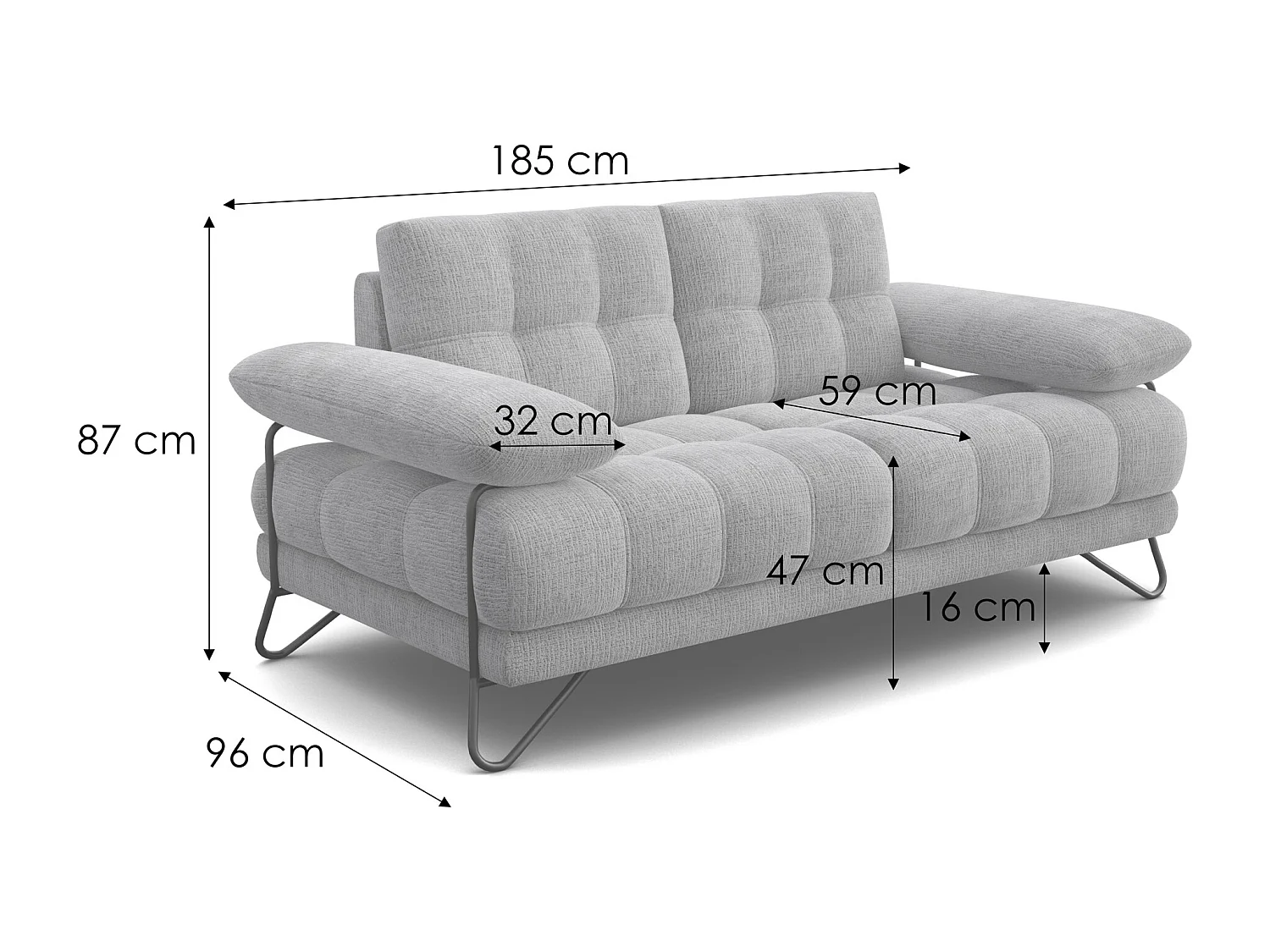 BUBBARA 2-Sitzer-Sofa, olivgrün