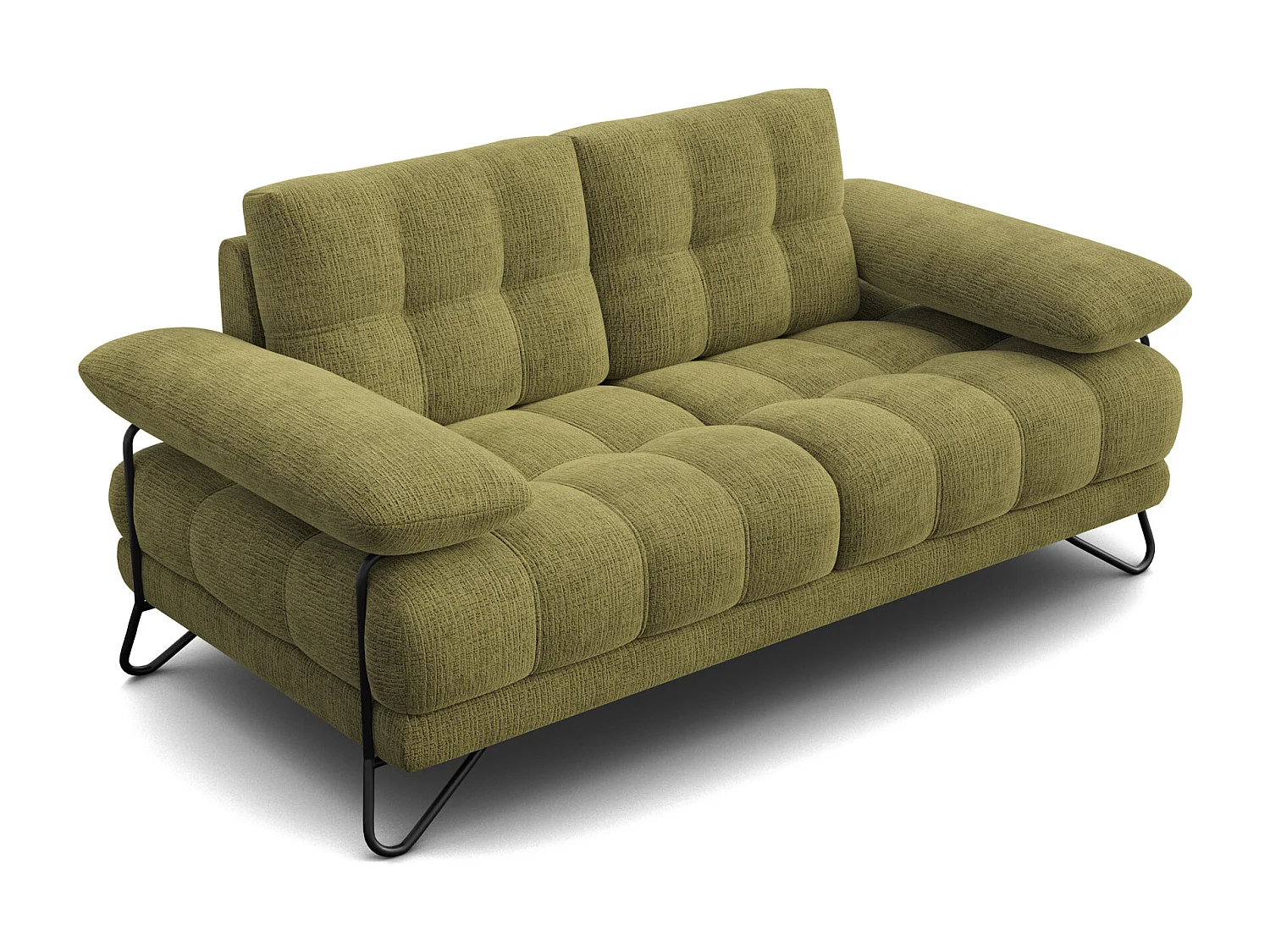 BUBBARA 2-Sitzer-Sofa, olivgrün