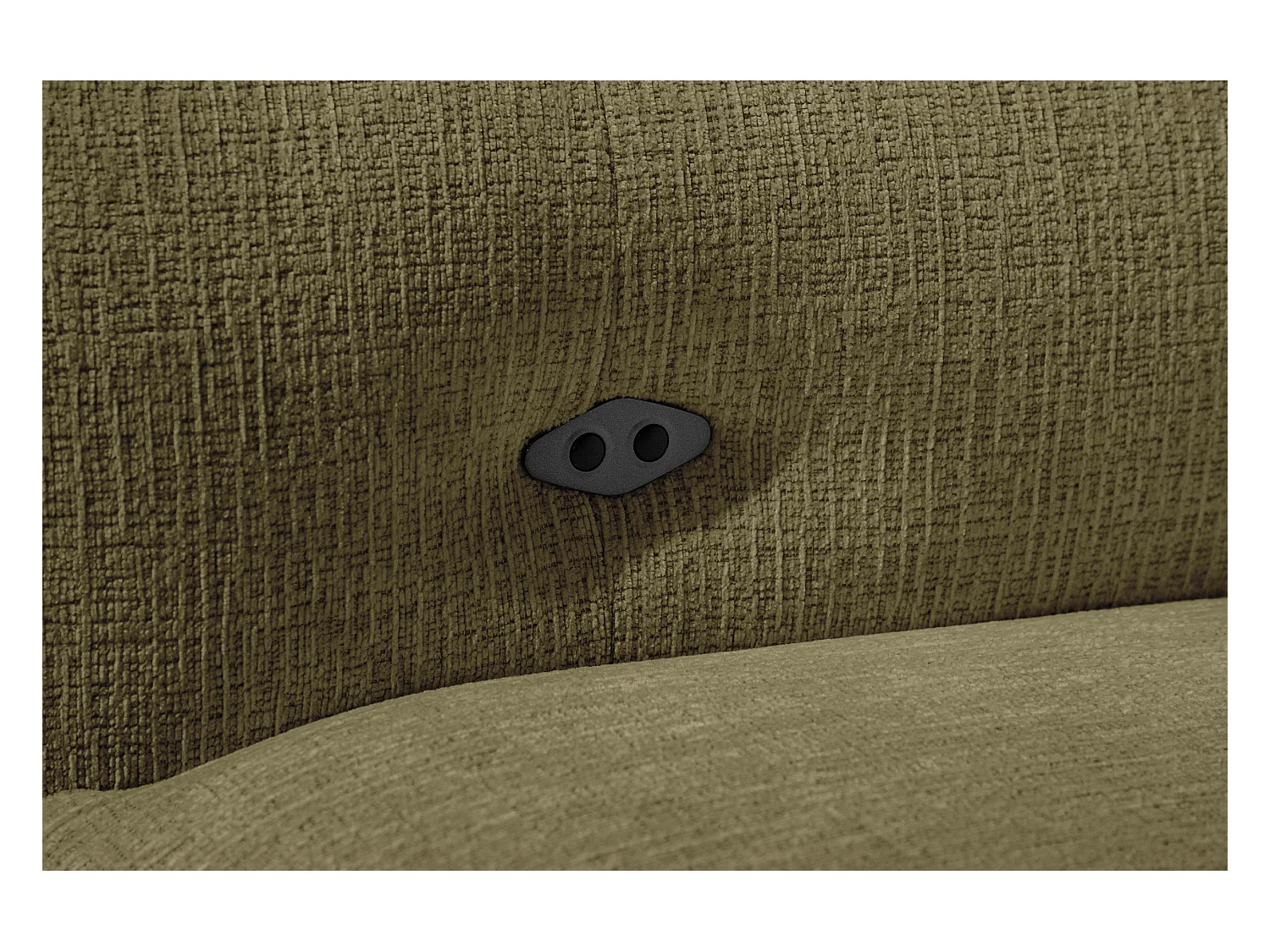 SVEN 3-Sitzer-Ecksofa, 1 Relax XL verstellbare Kopfstützen, olivgrün