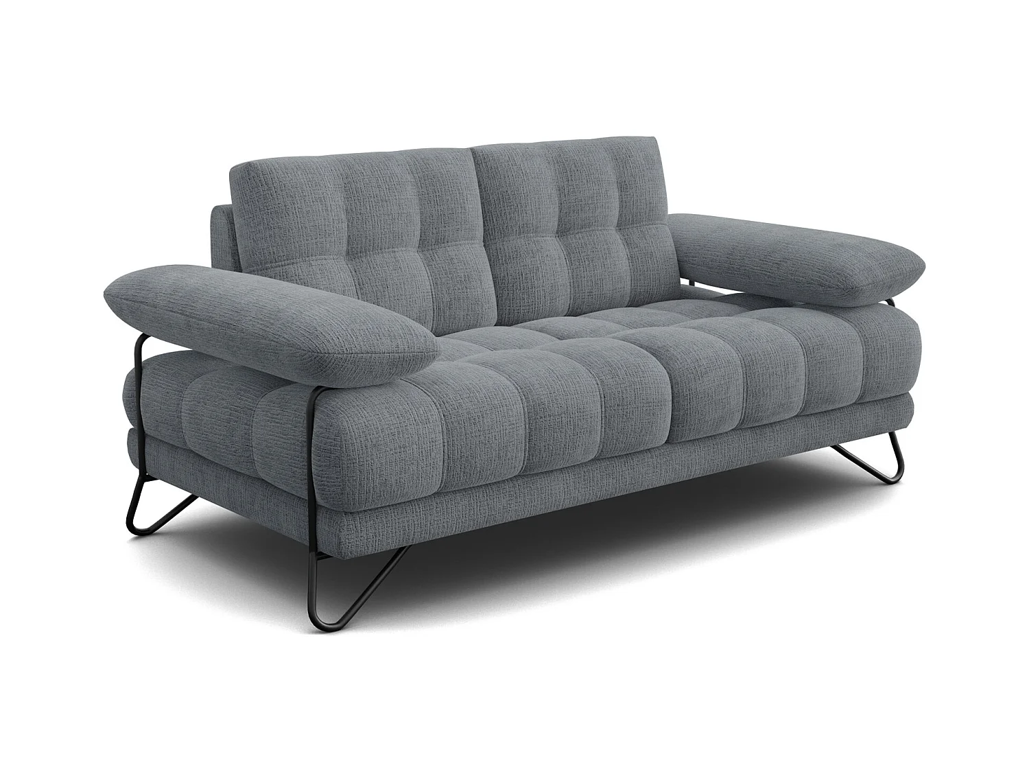 CANAPE BUBBARA 2 places, gris foncé