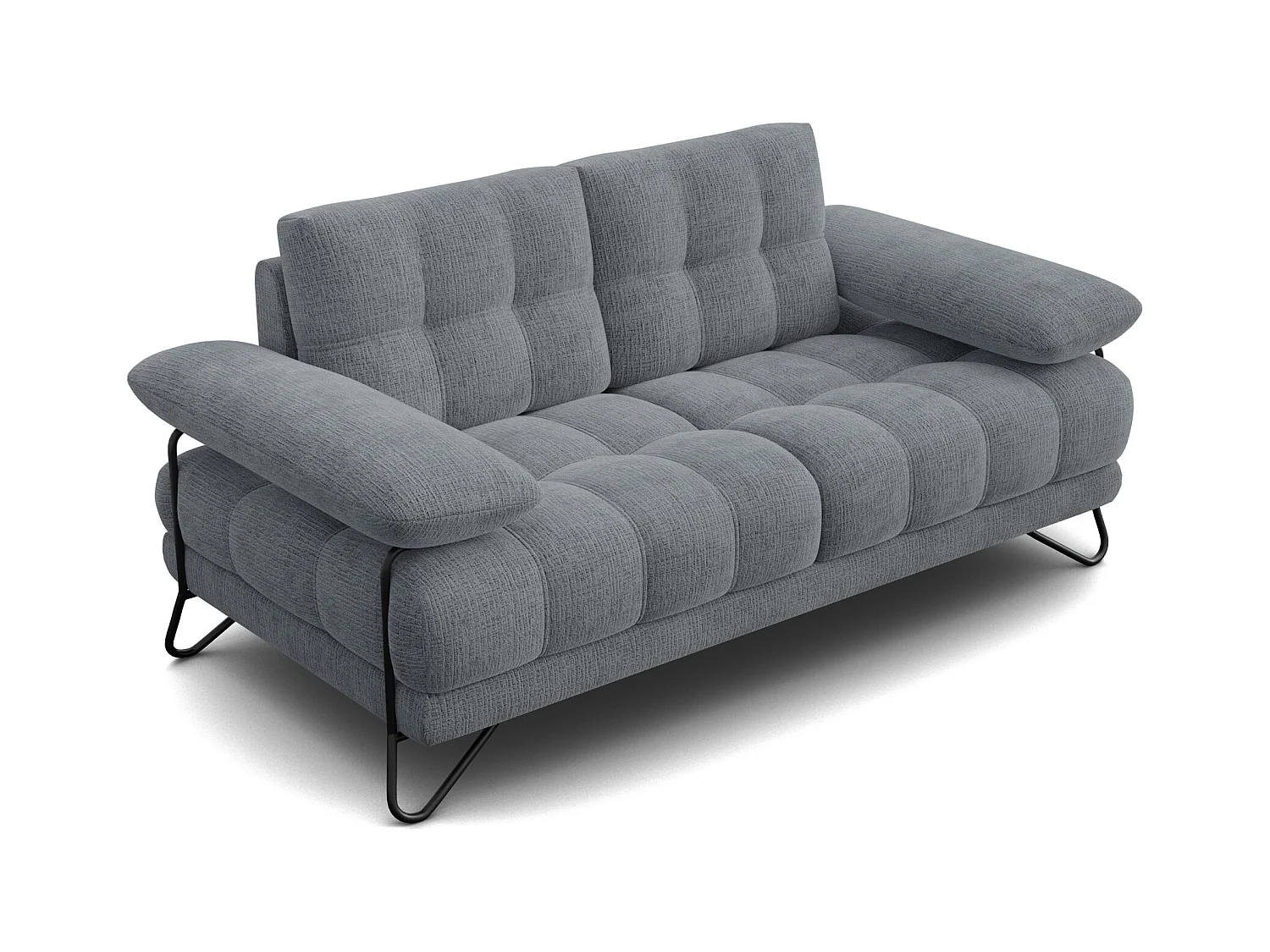 CANAPE BUBBARA 2 places, gris foncé