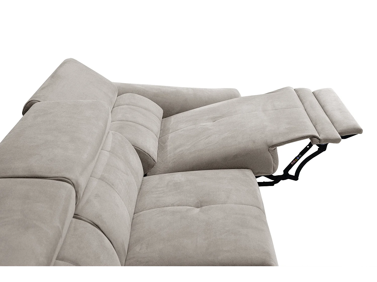LARS 5-Sitzer-Ecksofa, 1 Relax, verstellbare Kopfstützen, beige