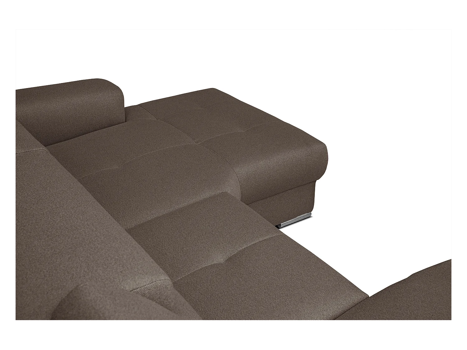 KARO 4-Sitzer-Ecksofa, 1 Relax, verstellbare Kopfstützen, braun