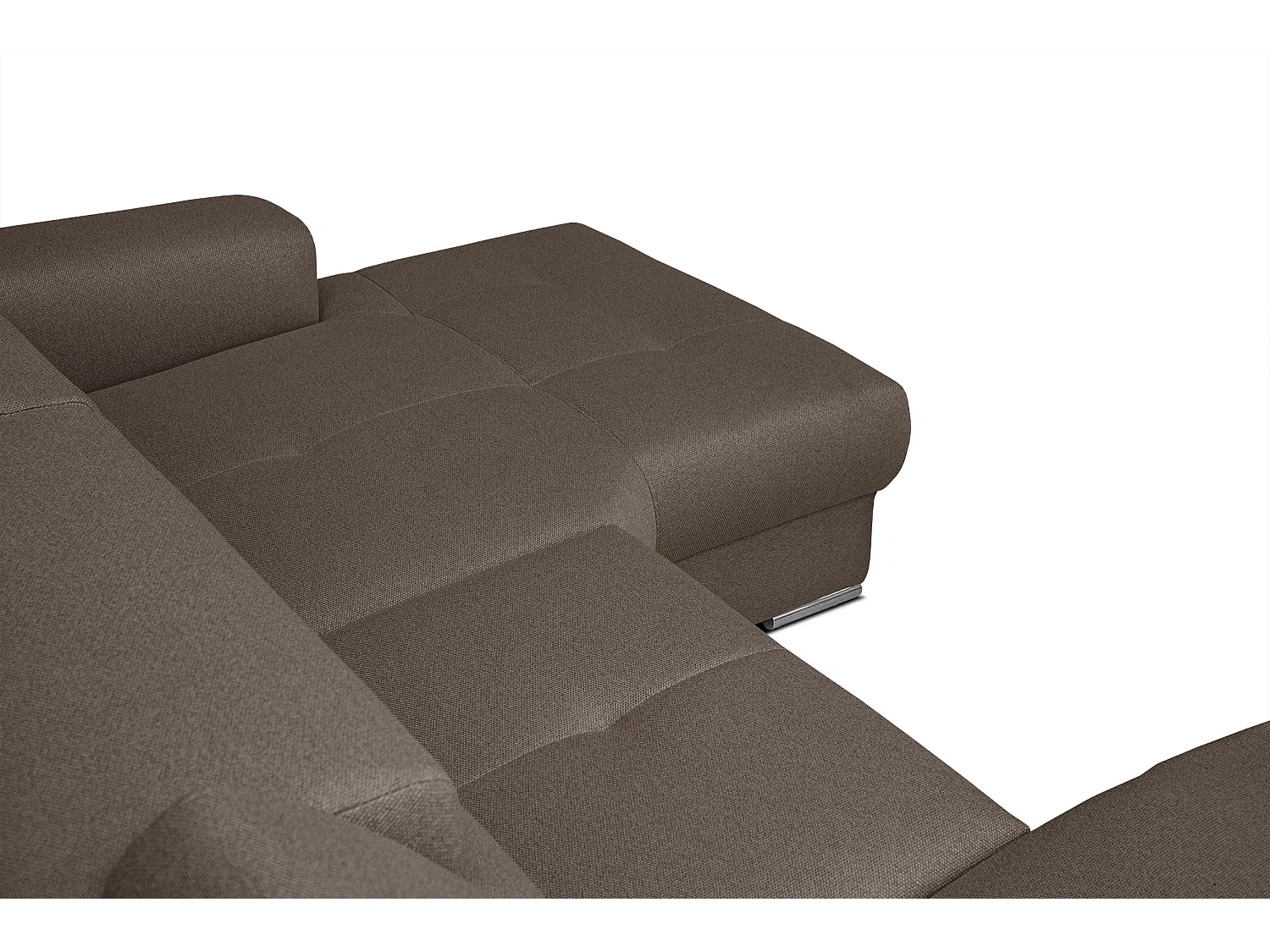 KARO 4-Sitzer-Ecksofa, 1 Relax, verstellbare Kopfstützen, braun