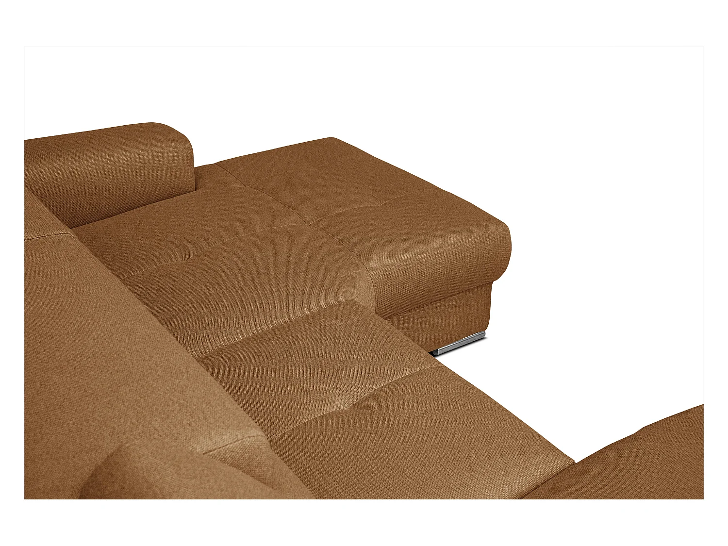 KARO 4-Sitzer-Ecksofa, 1 Relax, verstellbare Kopfstützen, orange