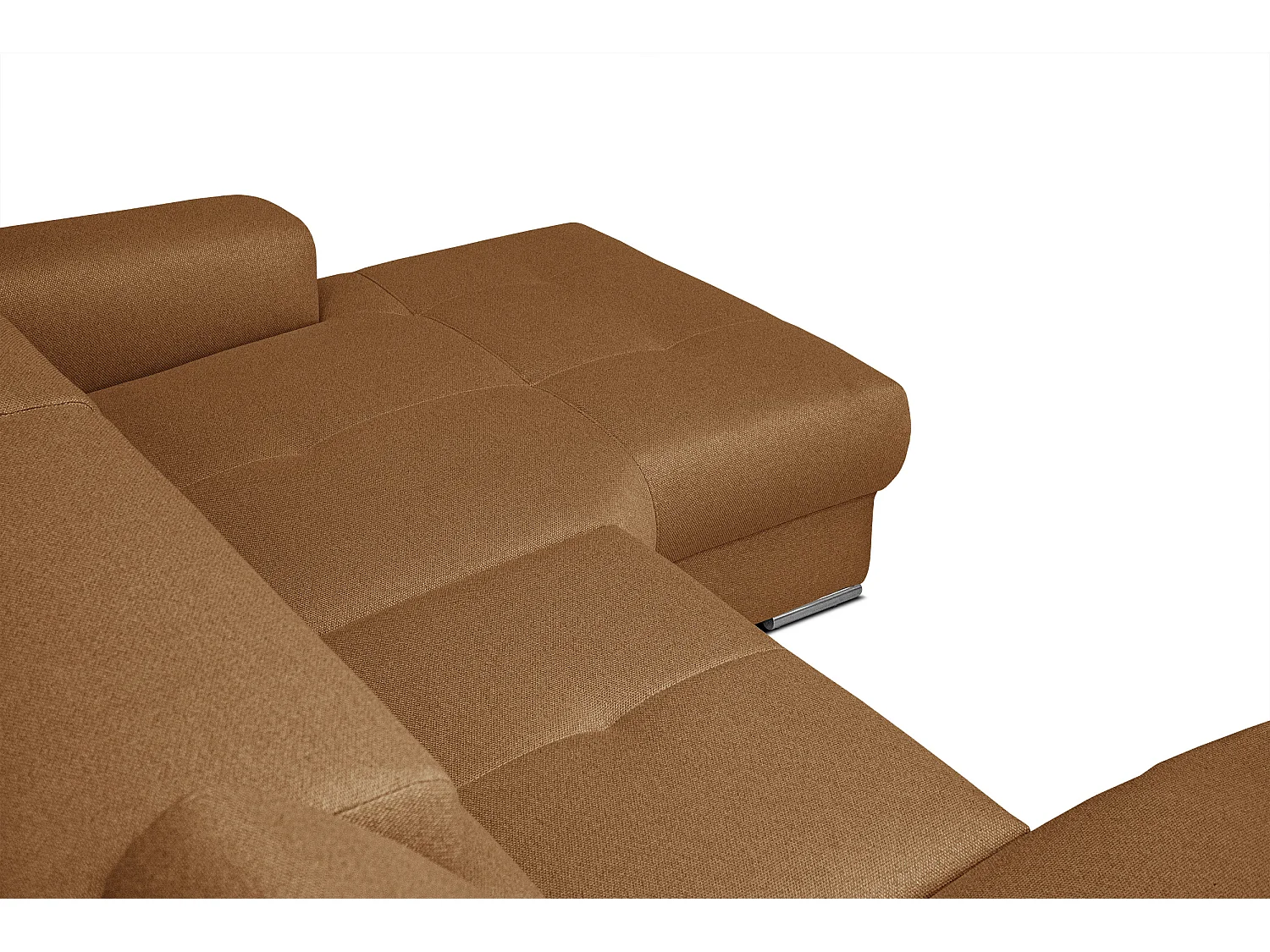 KARO 4-Sitzer-Ecksofa, 1 Relax, verstellbare Kopfstützen, orange