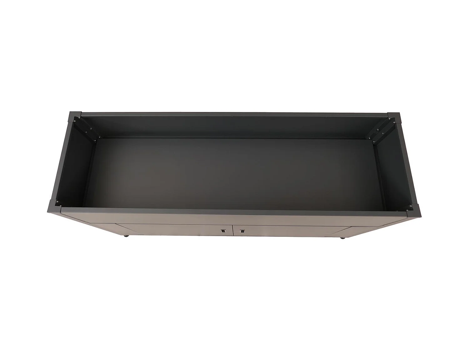 Aiuola letto rialzata MCW-O85, fioriera in metallo, vaso da fiori, con scomparto, metallo 47 kg 91x161x51 cm ~ antracite