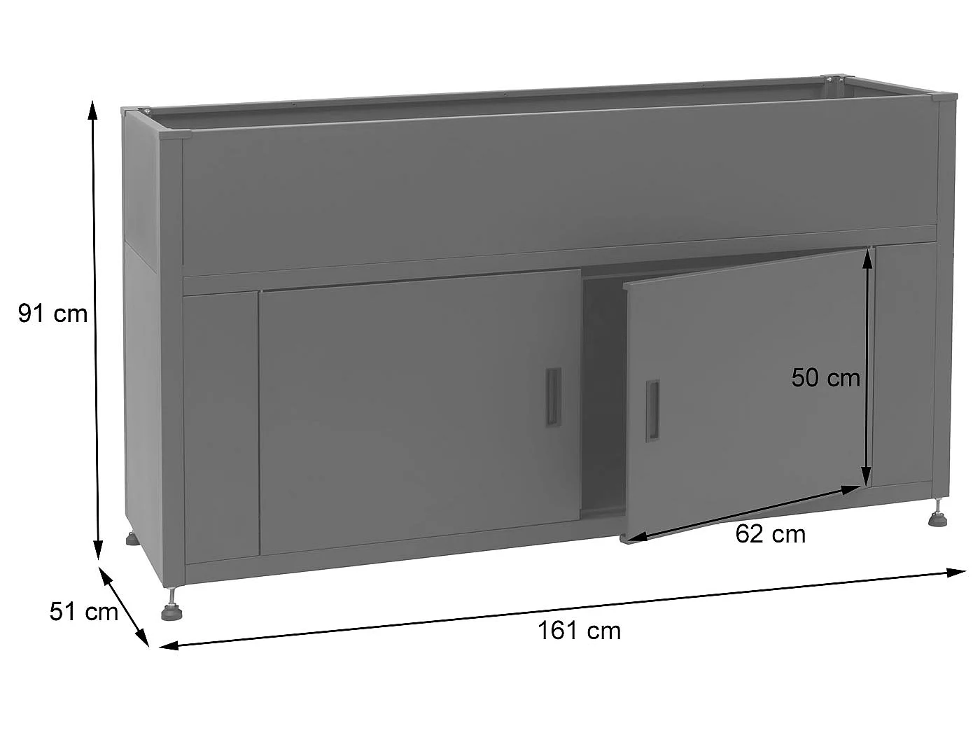 Hochbeet MCW-O85, Anthrazit