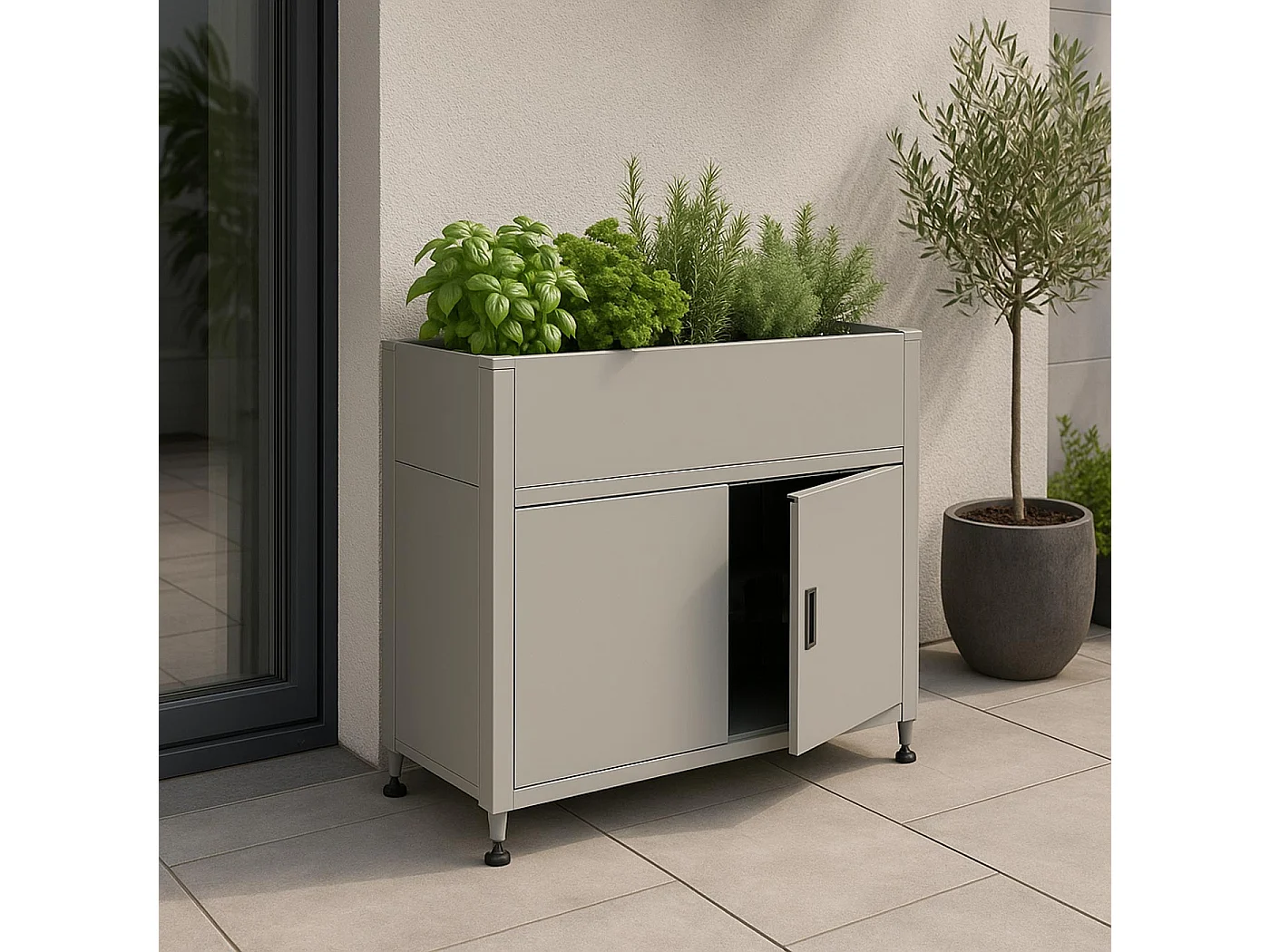 Podwyższona grządka MCW-O85,  szara