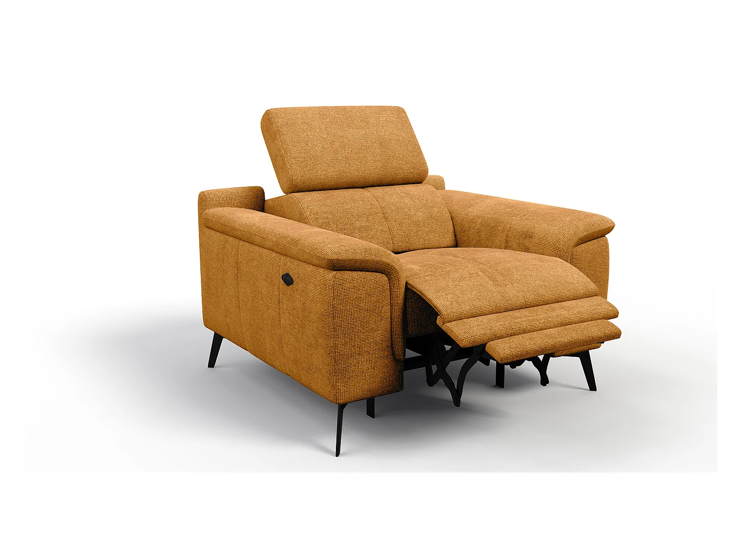Sessel FIERO mit Relaxfunktion und verstellbare Kopfstützen, orange