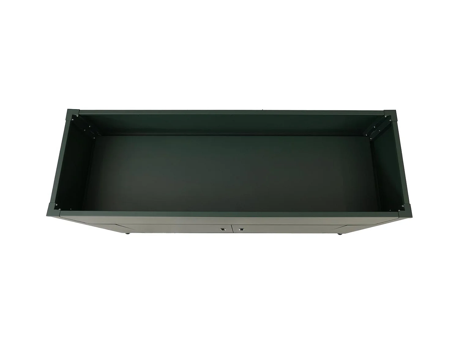 Aiuola letto rialzata MCW-O85, fioriera in metallo, vaso da fiori, con scomparto, metallo 47 kg 91x161x51 cm ~ verde