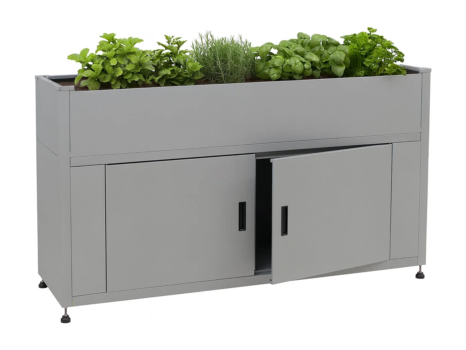 Jardinière sur pied surélevée MCW-O85,  gris