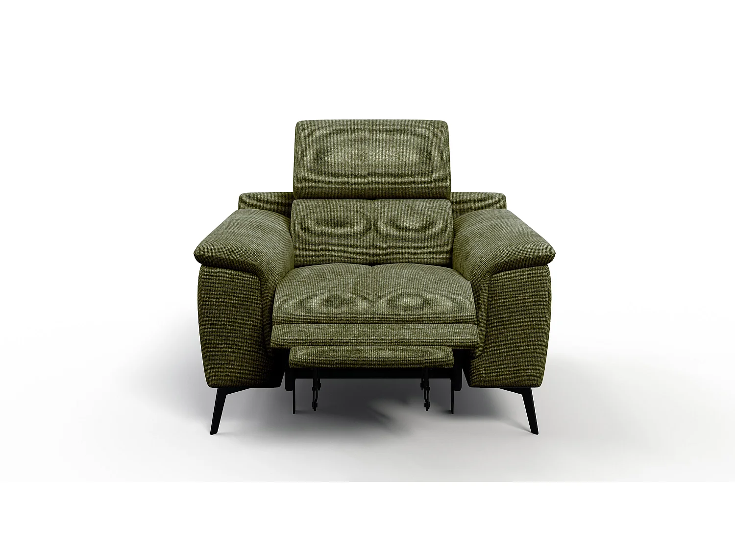 Sessel FIERO mit Relaxfunktion und verstellbare Kopfstützen, olive