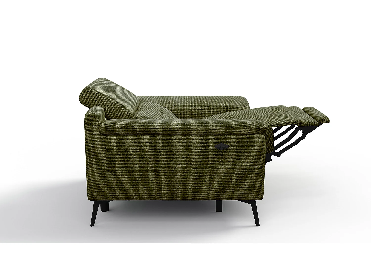 Sessel FIERO mit Relaxfunktion und verstellbare Kopfstützen, olive