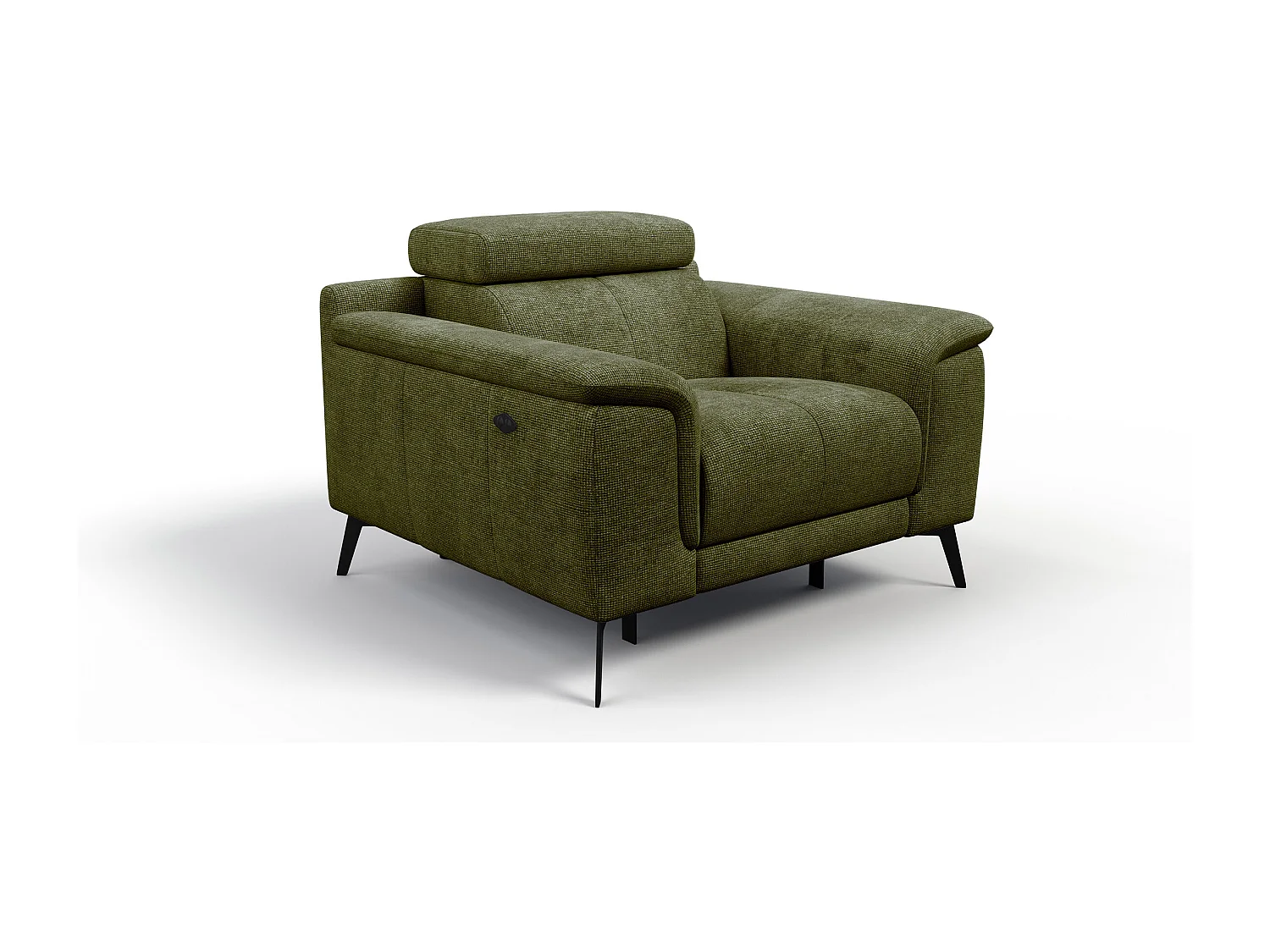 Sessel FIERO mit Relaxfunktion und verstellbare Kopfstützen, olive