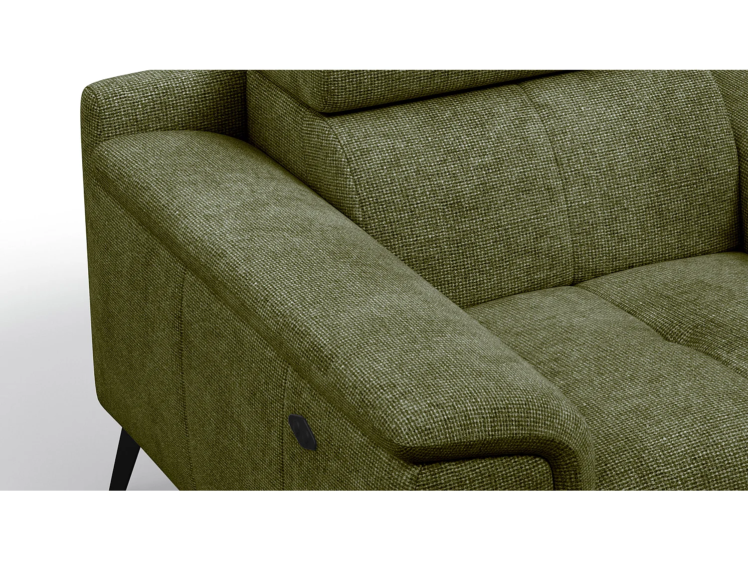 Sessel FIERO mit Relaxfunktion und verstellbare Kopfstützen, olive