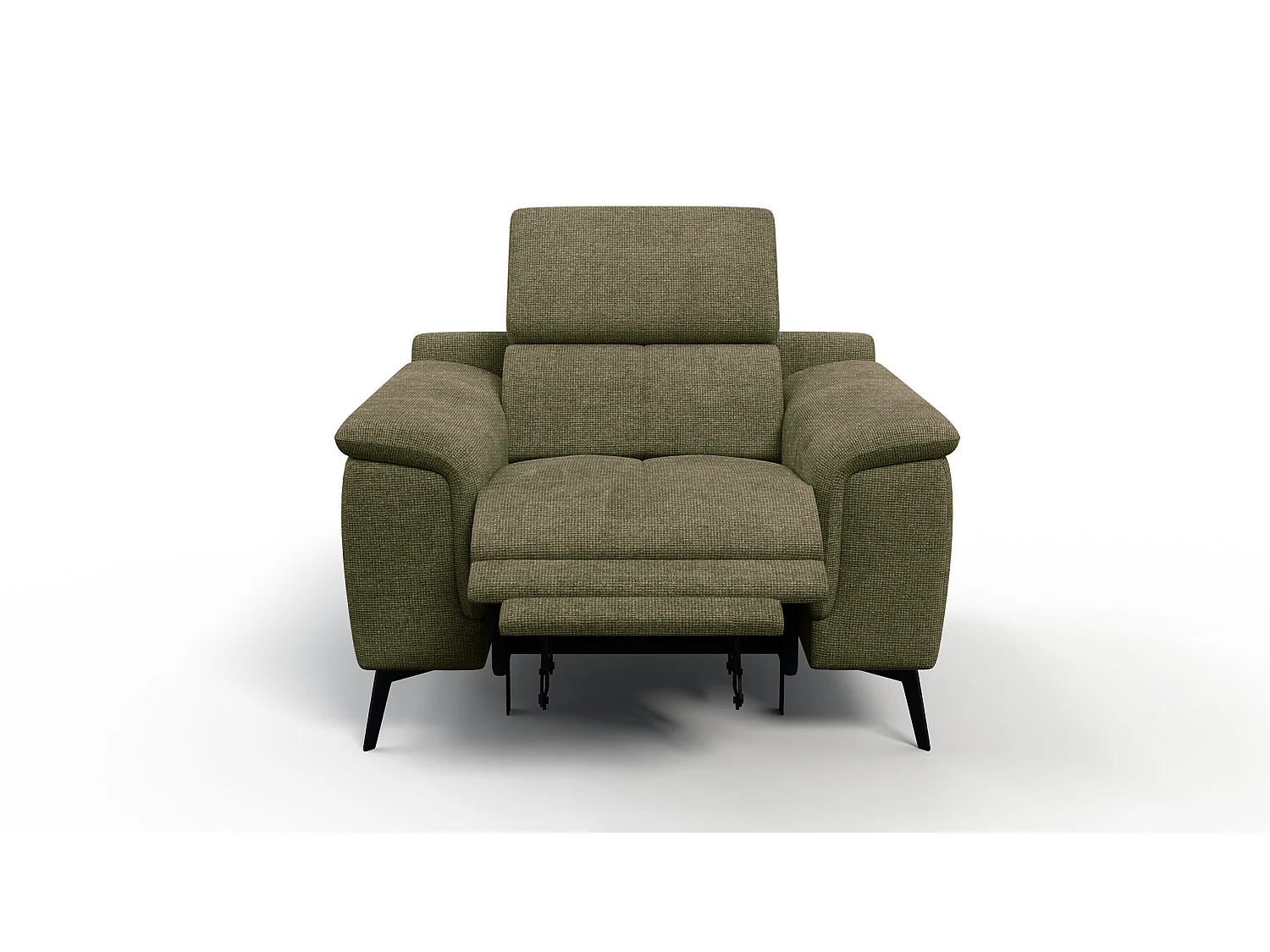 Sessel FIERO mit Relaxfunktion und verstellbare Kopfstützen, olive