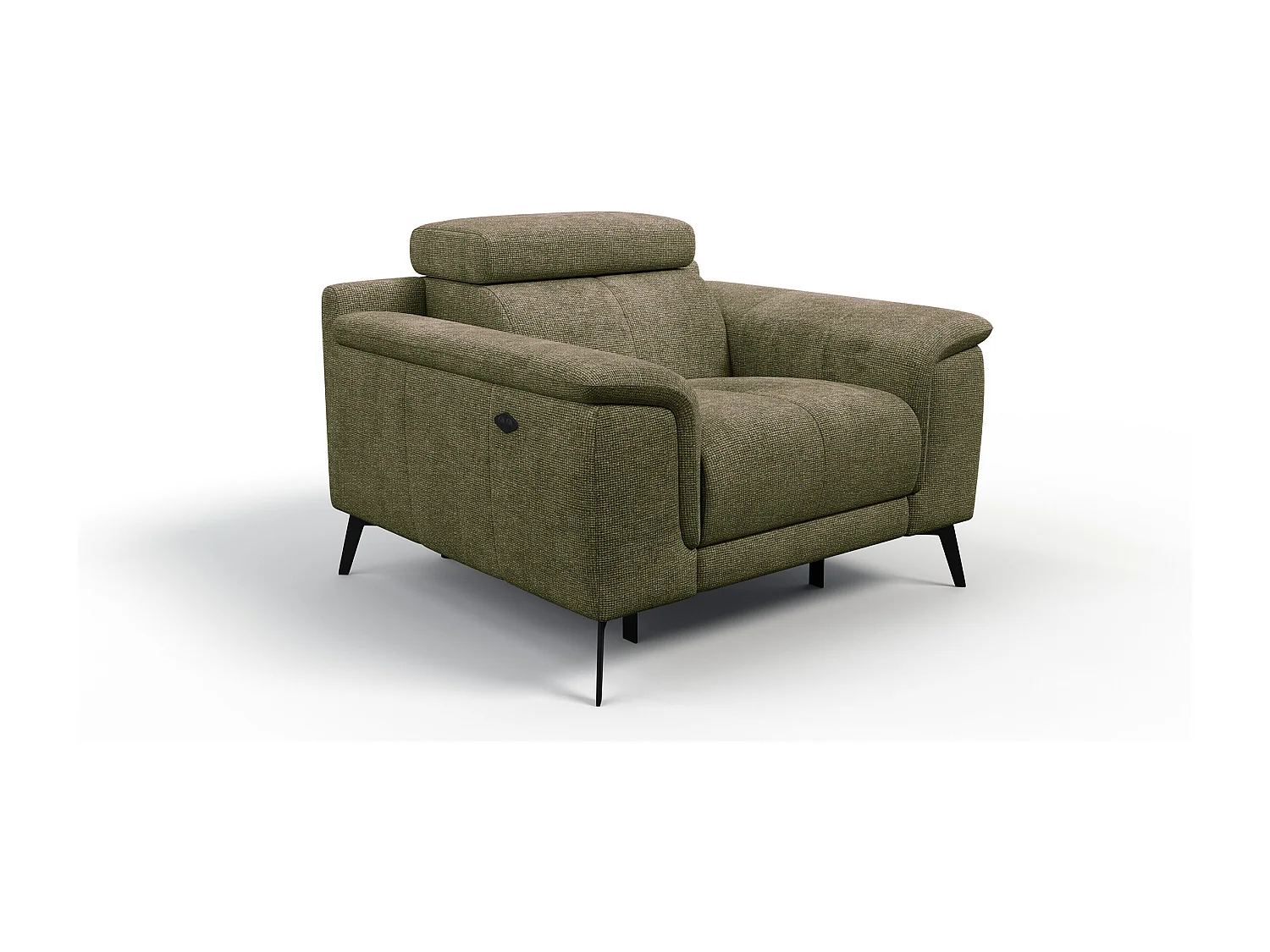 Sessel FIERO mit Relaxfunktion und verstellbare Kopfstützen, olive