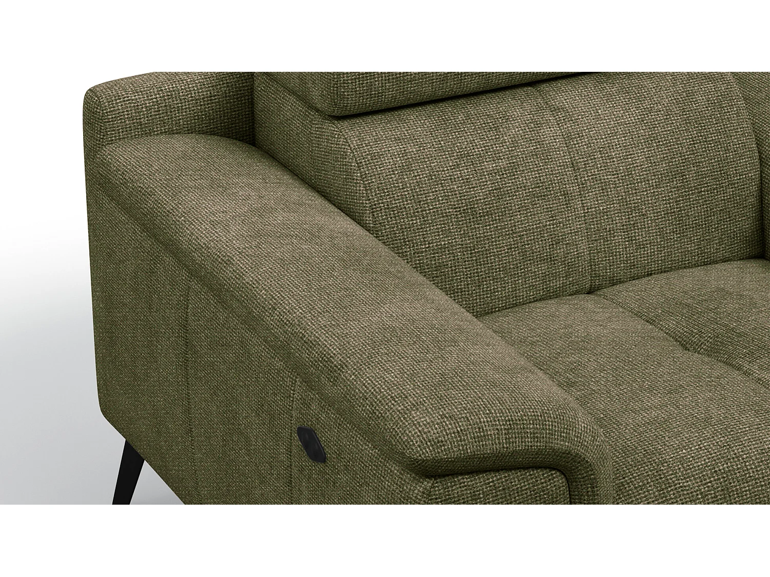 Sessel FIERO mit Relaxfunktion und verstellbare Kopfstützen, olive