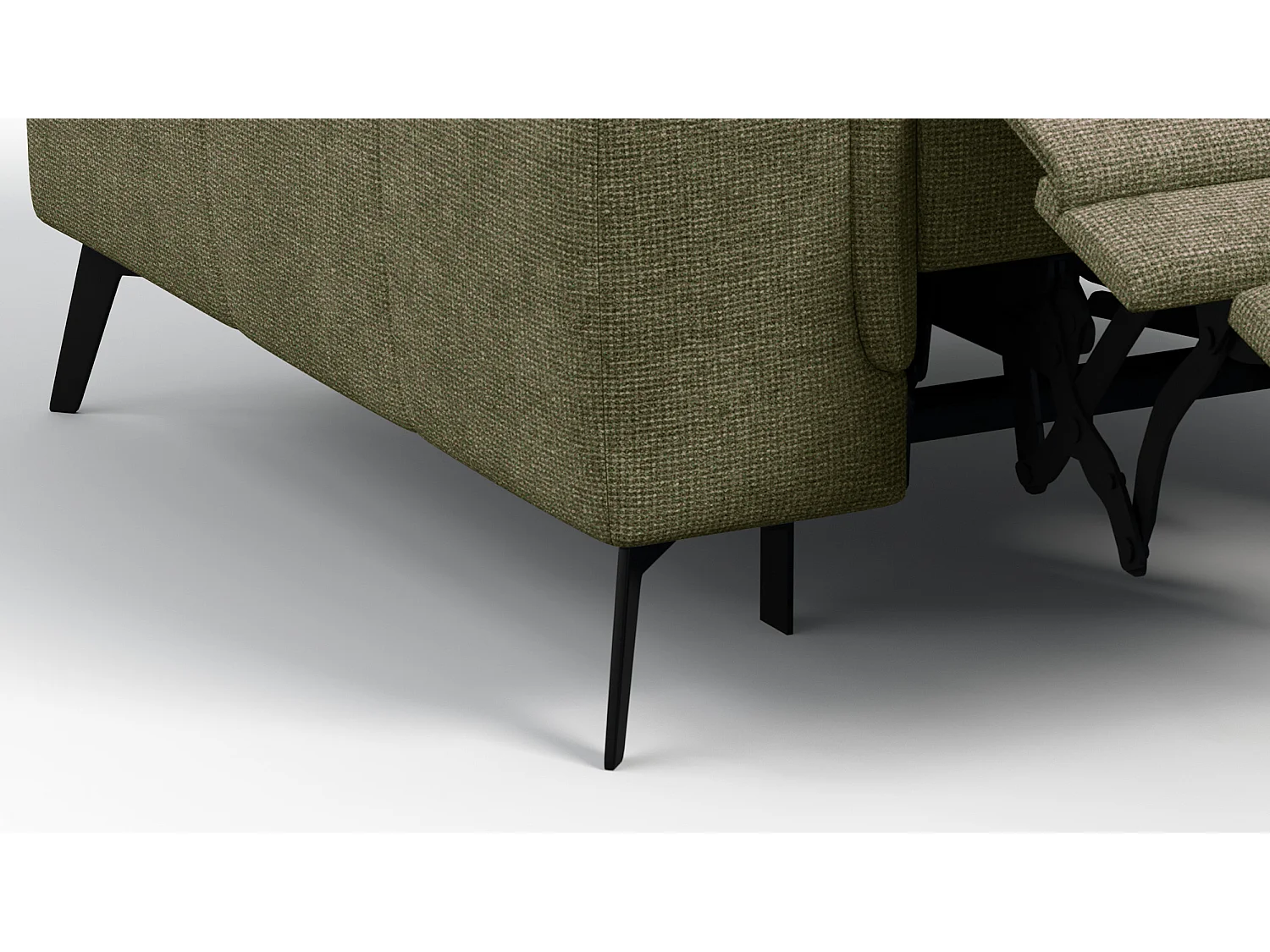 Sessel FIERO mit Relaxfunktion und verstellbare Kopfstützen, olive