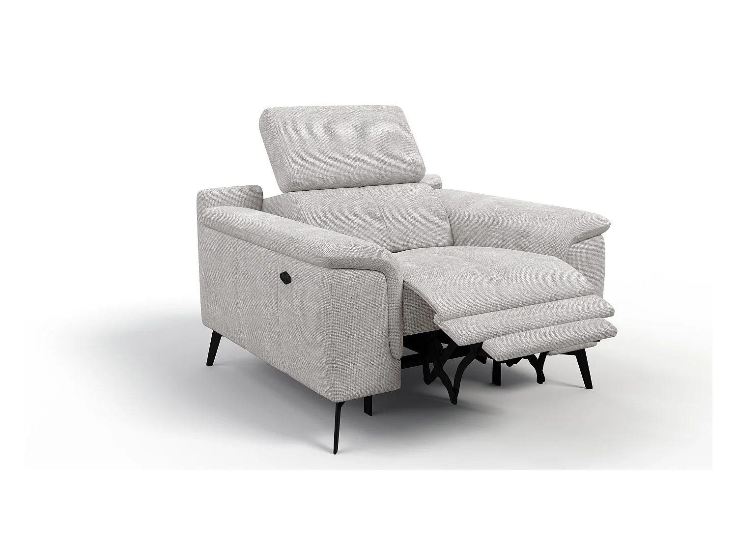 Sessel FIERO mit Relaxfunktion und verstellbare Kopfstützen, creme