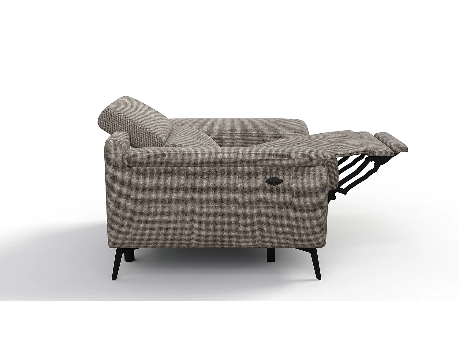 Sessel FIERO mit Relaxfunktion und verstellbare Kopfstützen, taupe