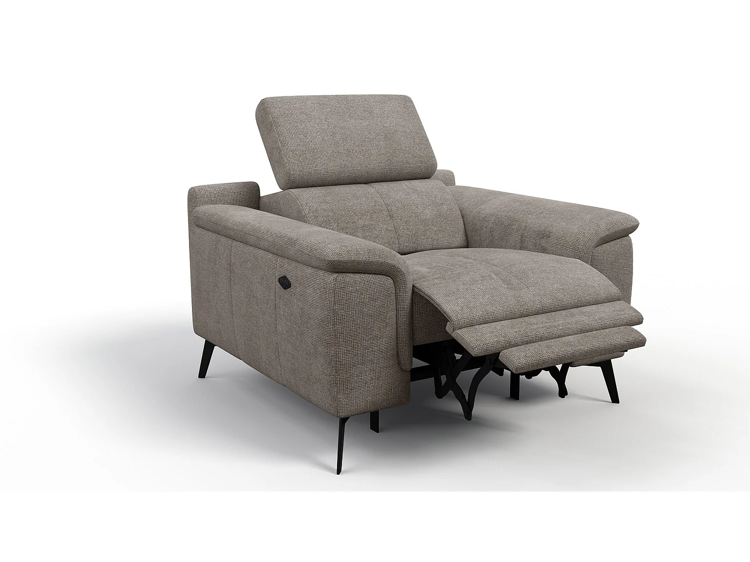 Sessel FIERO mit Relaxfunktion und verstellbare Kopfstützen, taupe