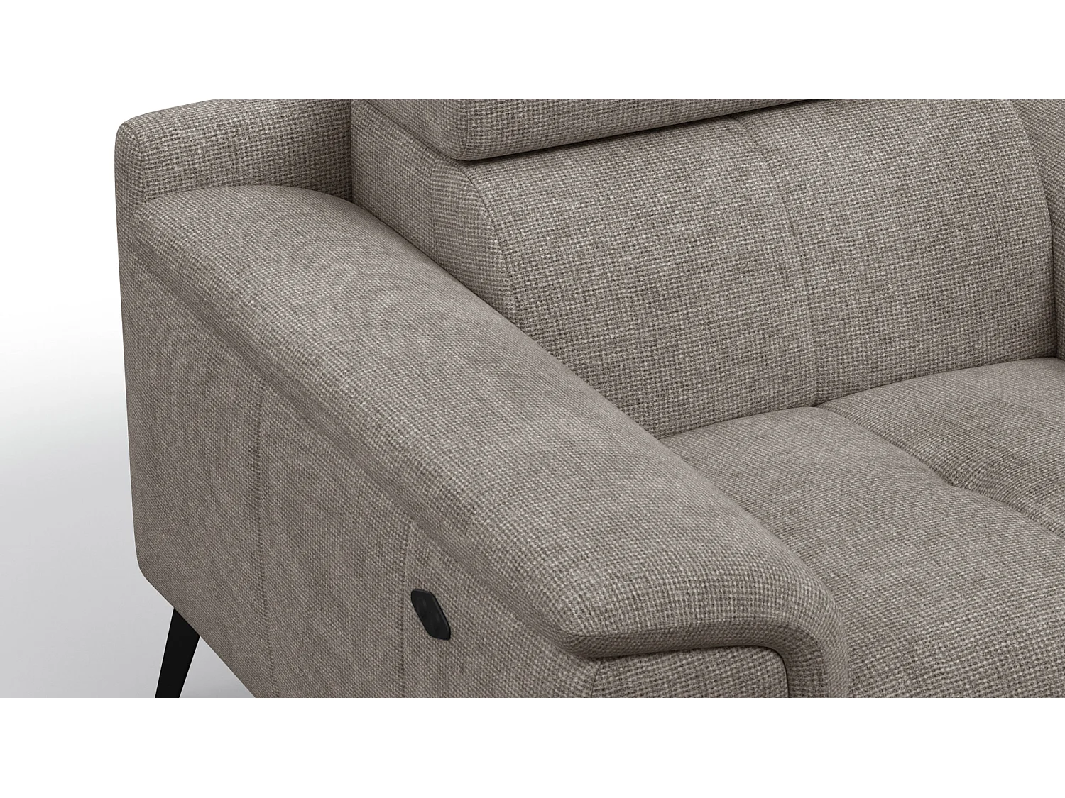 Sessel FIERO mit Relaxfunktion und verstellbare Kopfstützen, taupe