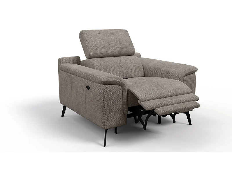 Sessel FIERO mit Relaxfunktion und verstellbare Kopfstützen, taupe