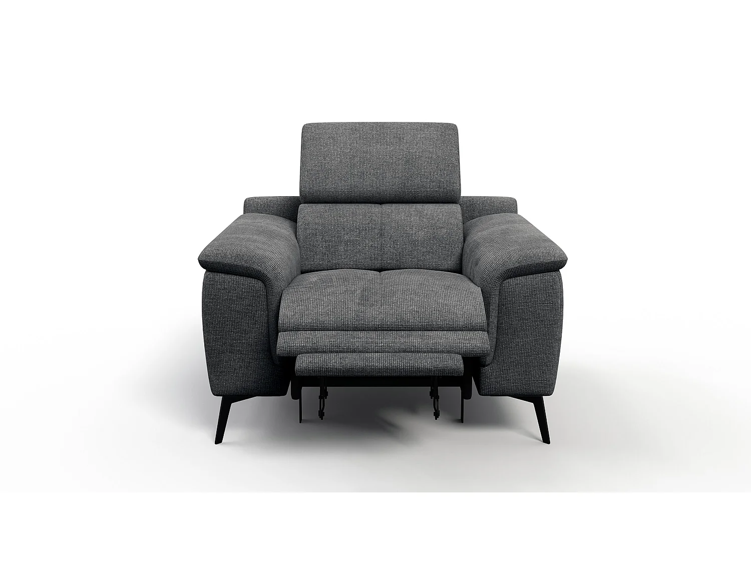 Sessel FIERO mit Relaxfunktion und verstellbare Kopfstützen, dunkelgrau