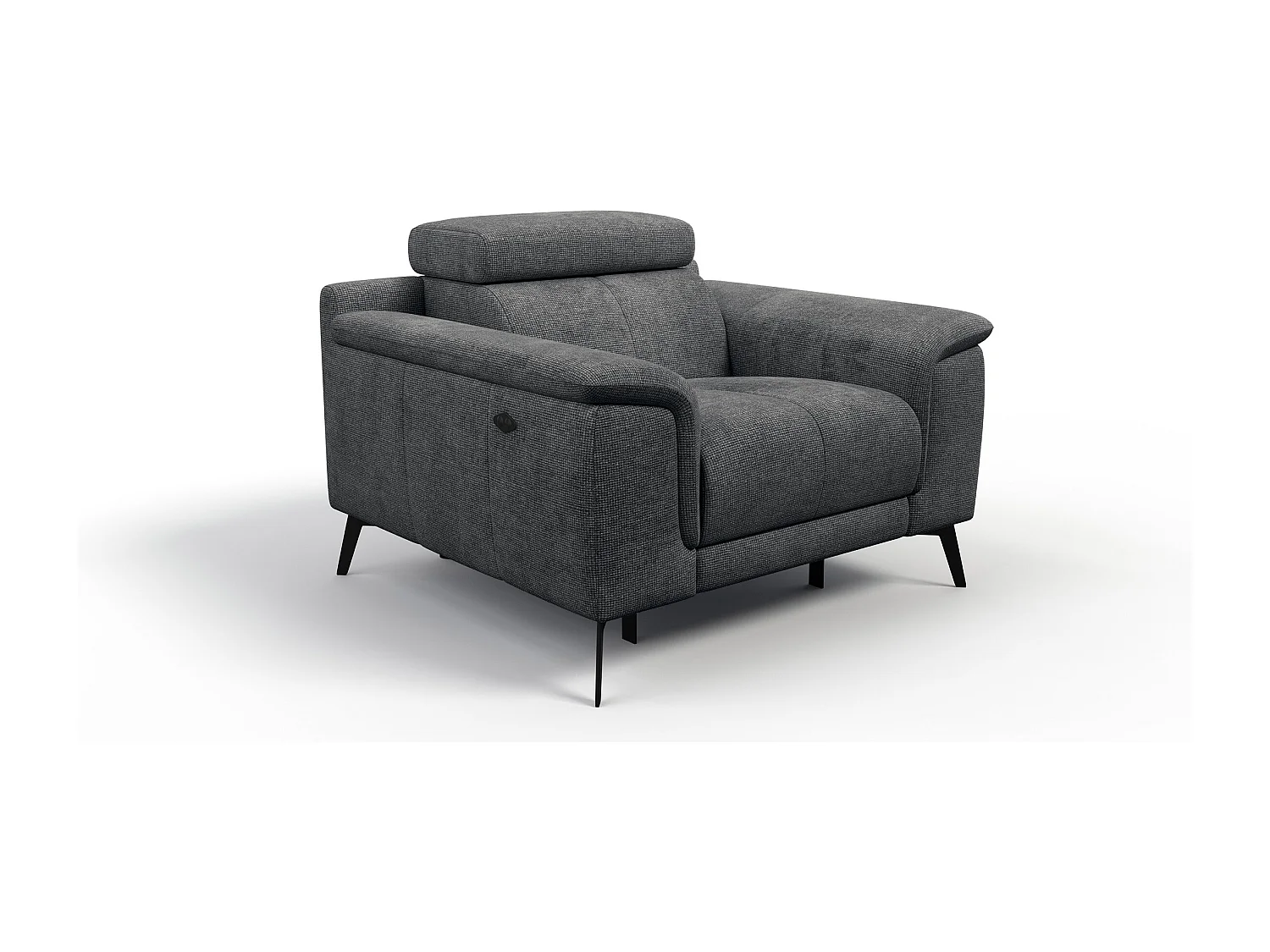 Sessel FIERO mit Relaxfunktion und verstellbare Kopfstützen, dunkelgrau