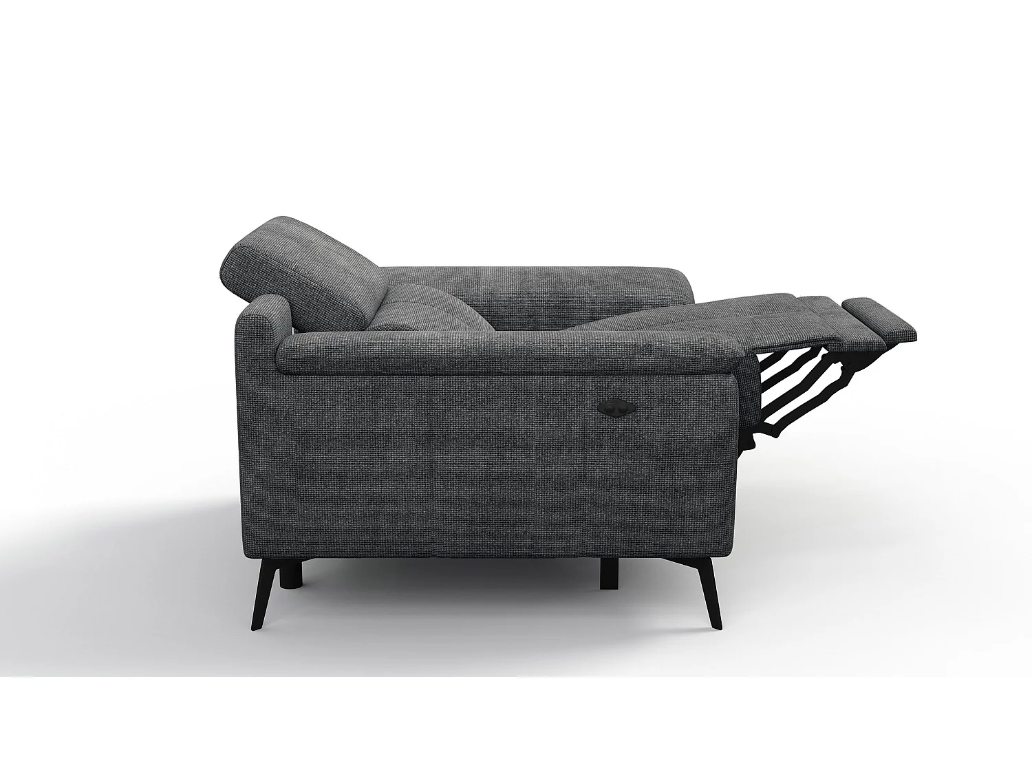 Sessel FIERO mit Relaxfunktion und verstellbare Kopfstützen, dunkelgrau