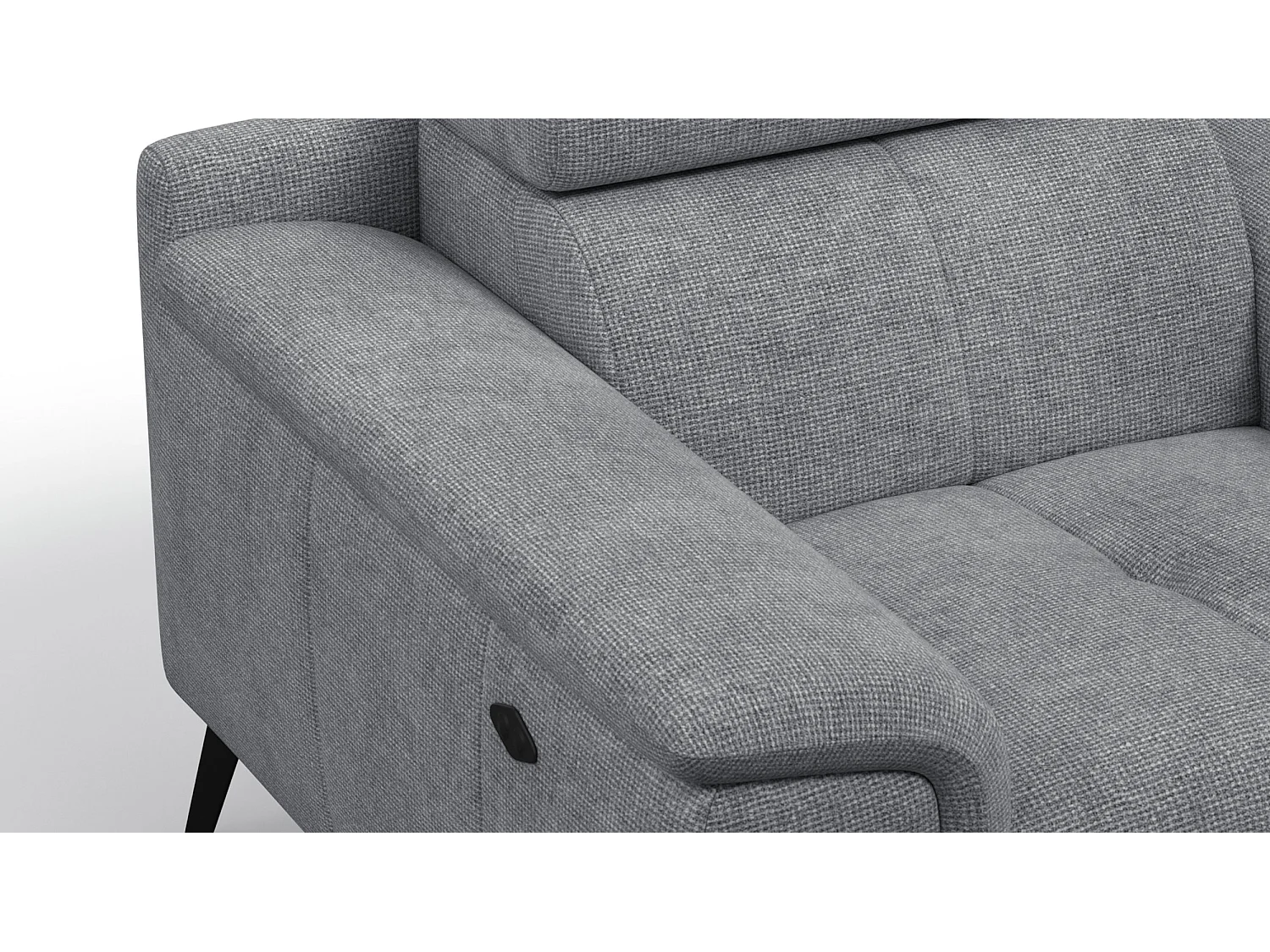 Sessel FIERO mit Relaxfunktion und verstellbare Kopfstützen, grau