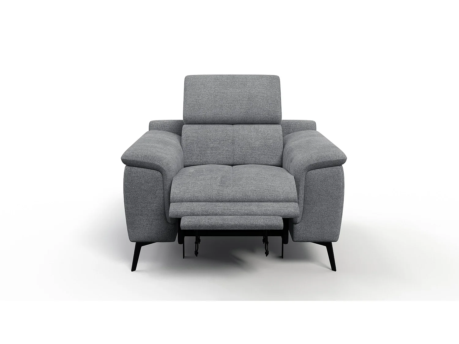 Sessel FIERO mit Relaxfunktion und verstellbare Kopfstützen, grau