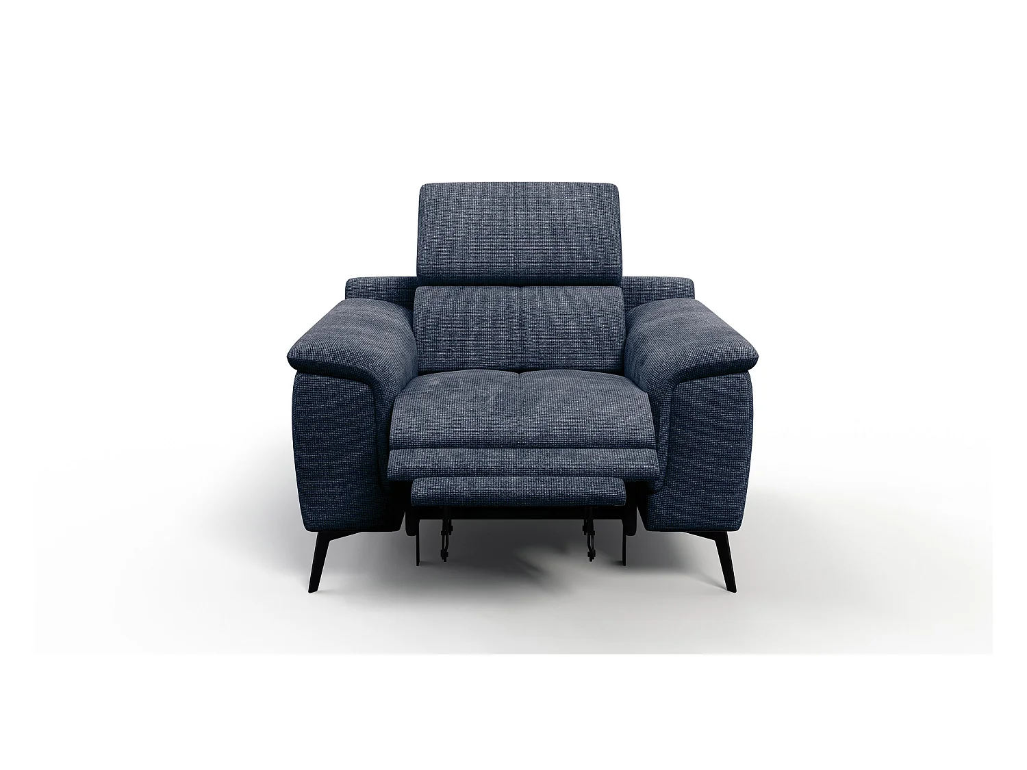 Sessel FIERO mit Relaxfunktion und verstellbare Kopfstützen, marineblau