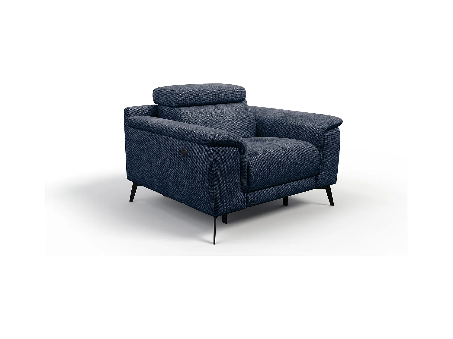 Sessel FIERO mit Relaxfunktion und verstellbare Kopfstützen, marineblau