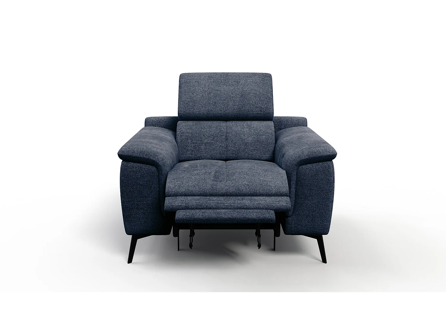 Sessel FIERO mit Relaxfunktion und verstellbare Kopfstützen, marineblau