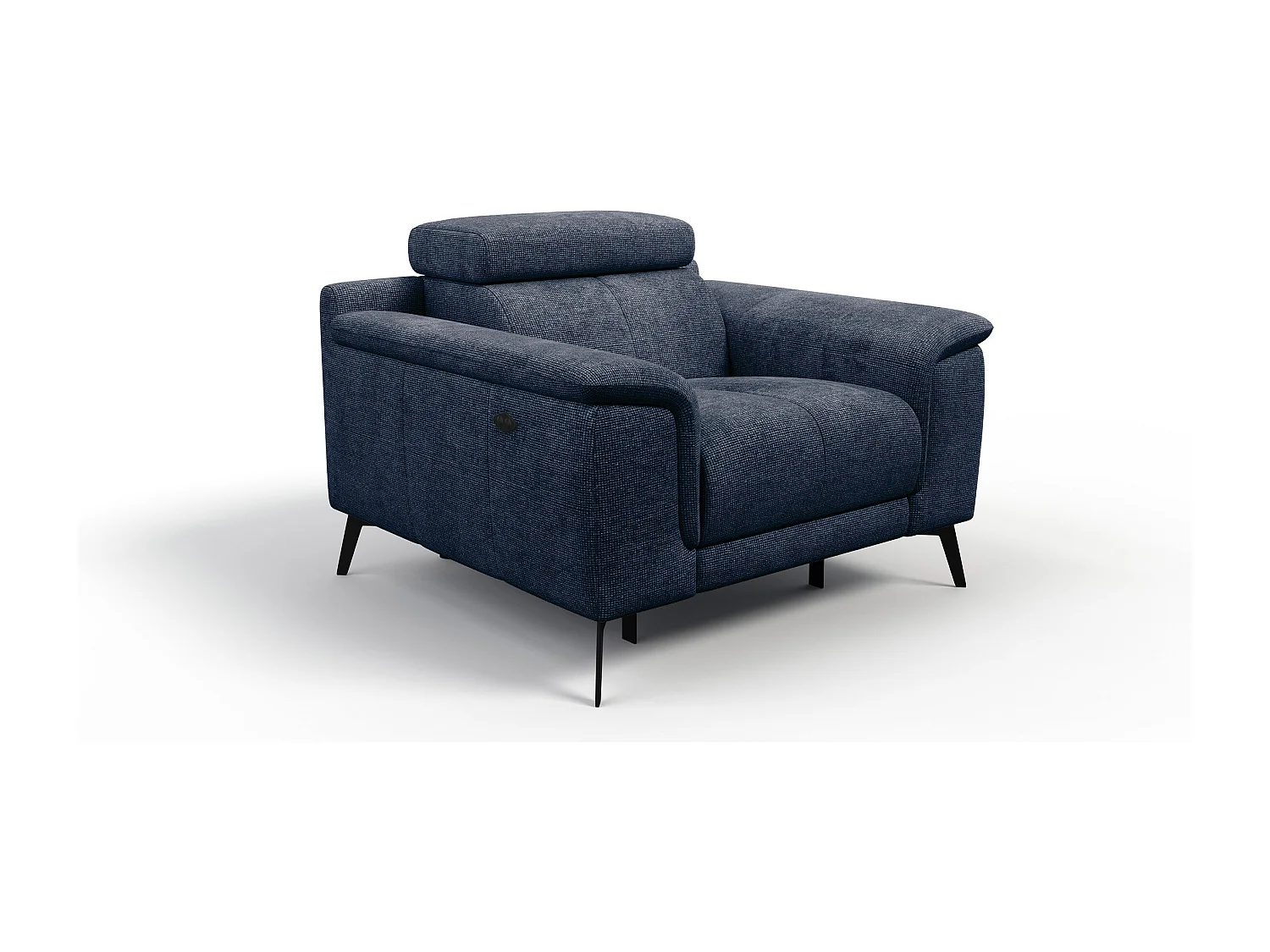 Sessel FIERO mit Relaxfunktion und verstellbare Kopfstützen, marineblau